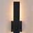 Maiella 20 in. H 1-Light Matte Black Contemporary Outdoor Wall Sconce made of Rust-Resistant Aluminum, Frosted Acrylic Shade, Integrated LED, Use for Exterior Porch Patio Front Door or Garage