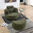 Fabric Upholstered Club Chair with Wood Legs-183521873