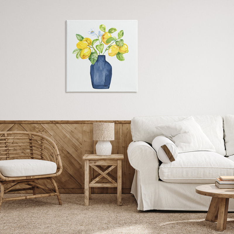 "Lemon Tree Planter", art mural par Nan, H 30 po x l 30 po