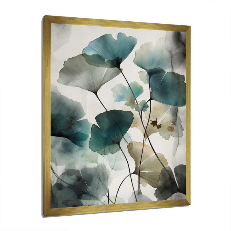 Rubani mystique de fougère sur toile, H 32 po x l 16 po x P 1 po, Encadrement doré