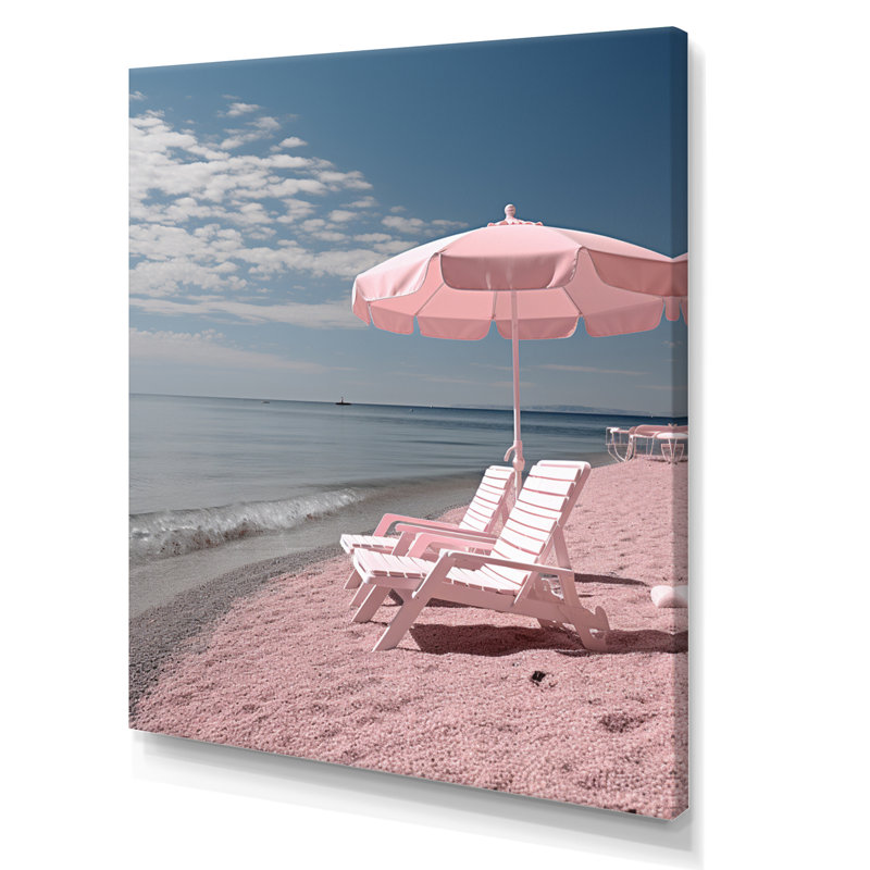 Vojtech France cote rose Dazur Romance II, H 40 po x l 30 po x P 1,5 po, Toile tendue