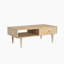 Everally Solid Wood Four Leg Coffee Table with Storage - Mid-Century Inspired