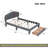 Teddy Fleece Queen Size Upholstered Platform Bed With Drawer-2135583221