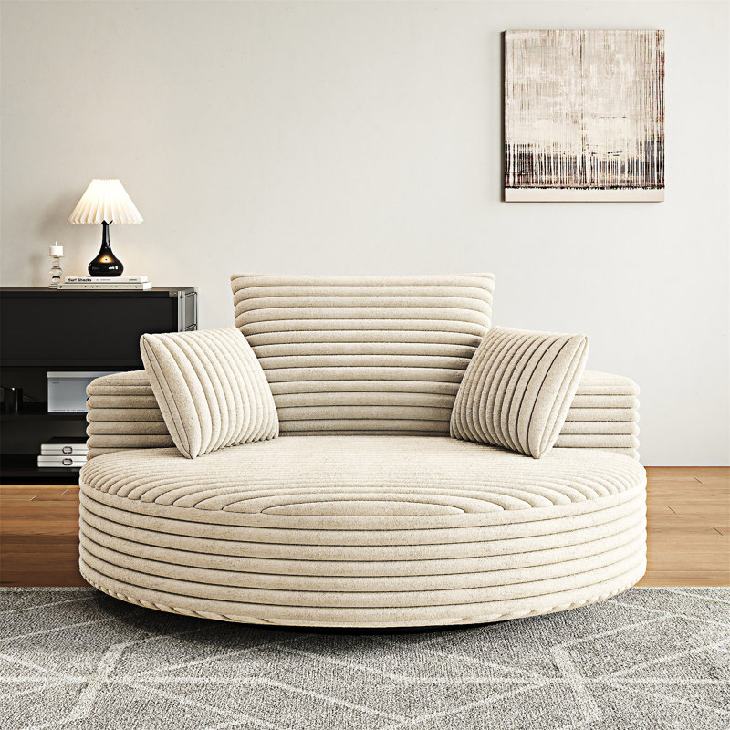 Canapé rembourré simple pivotant, Beige