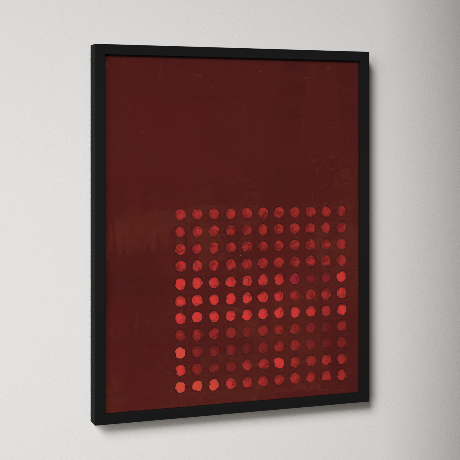 Circles In Squares 7 by Jacques Pilon, Black, 25" H x 20" W x 1.25" D