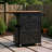 39.3" Farmhouse Kitchen Island With Drop Leaf, Kitchen Storage Island With Open Side Rack, One Drawer, Towel Rack, Rolling Kitchen Cart With Lockable Wheels For Lawn Garden, Black-1252069934