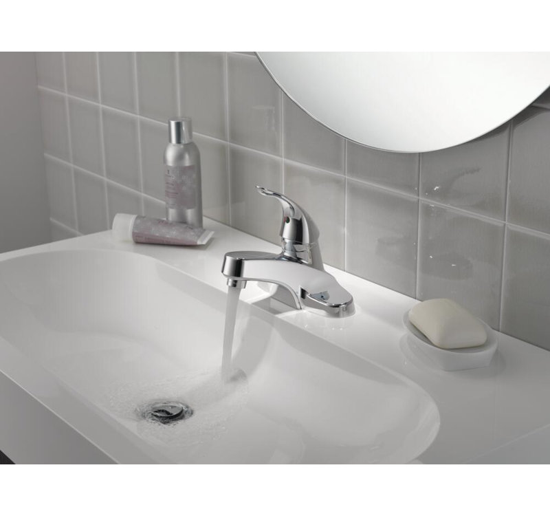 Single-handle Bathroom Faucet with Drain Assembly, Chrome