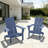 Maillet 2 Person Outdoor HDPE Folding Adirondack Chairs With Cell Phone Stand (Set Of 2)-123349694