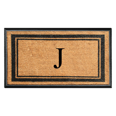 Butters 30" W x 48" L Monogrammed Coir Door Mat