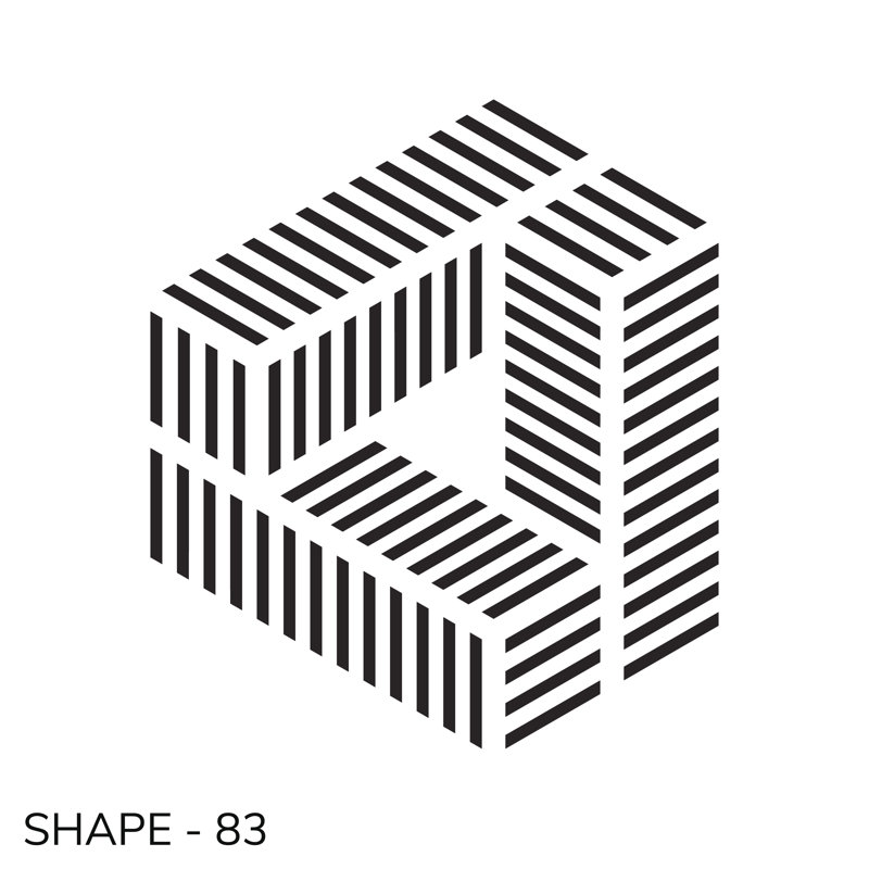 Geometric Shape - Wrapped Canvas Print, 30cm H x 30cm W x 3.8cm D