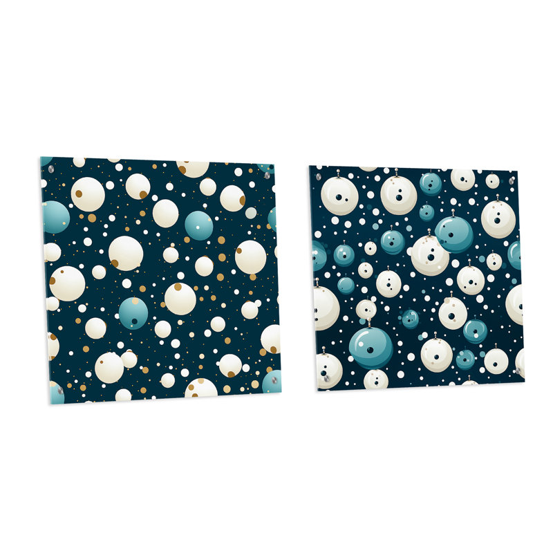 Chontel - Ensemble de 2 reproductions d'art abstrait en acrylique sur verre, H 36 po x l 73 po