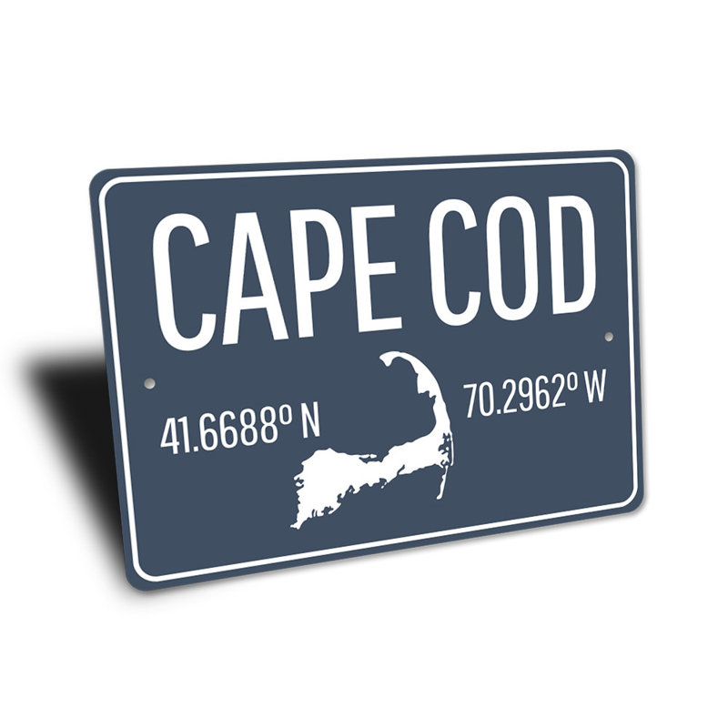 Enseigne en aluminium Cape Cod, H 12 po x l 18 po x P 0,06 po