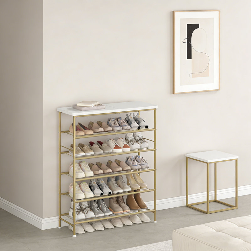 Range-chaussures en métal de style rustique