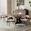 Upholstered Dining Armchairs With Solid Wood Legs-133691072