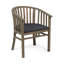 Chaises de salle à manger d'extérieur en bois avec coussins, ensemble de 2-786955663-786955662