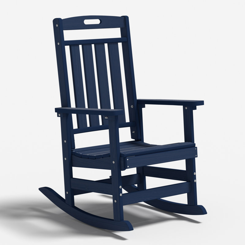 All-Weather HDPE Rocking Chair – Heavy-Duty Outdoor Patio Rocker with High Back for Ultimate Comfort – Perfect for Porch, Lawn & Garden
