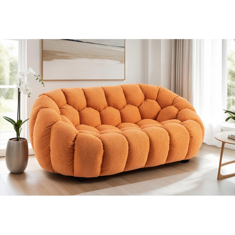 Low-Profile Boucle Brosen Sofa