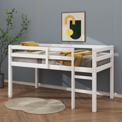 Twin Elevated Loft Bed Comes With Ladder