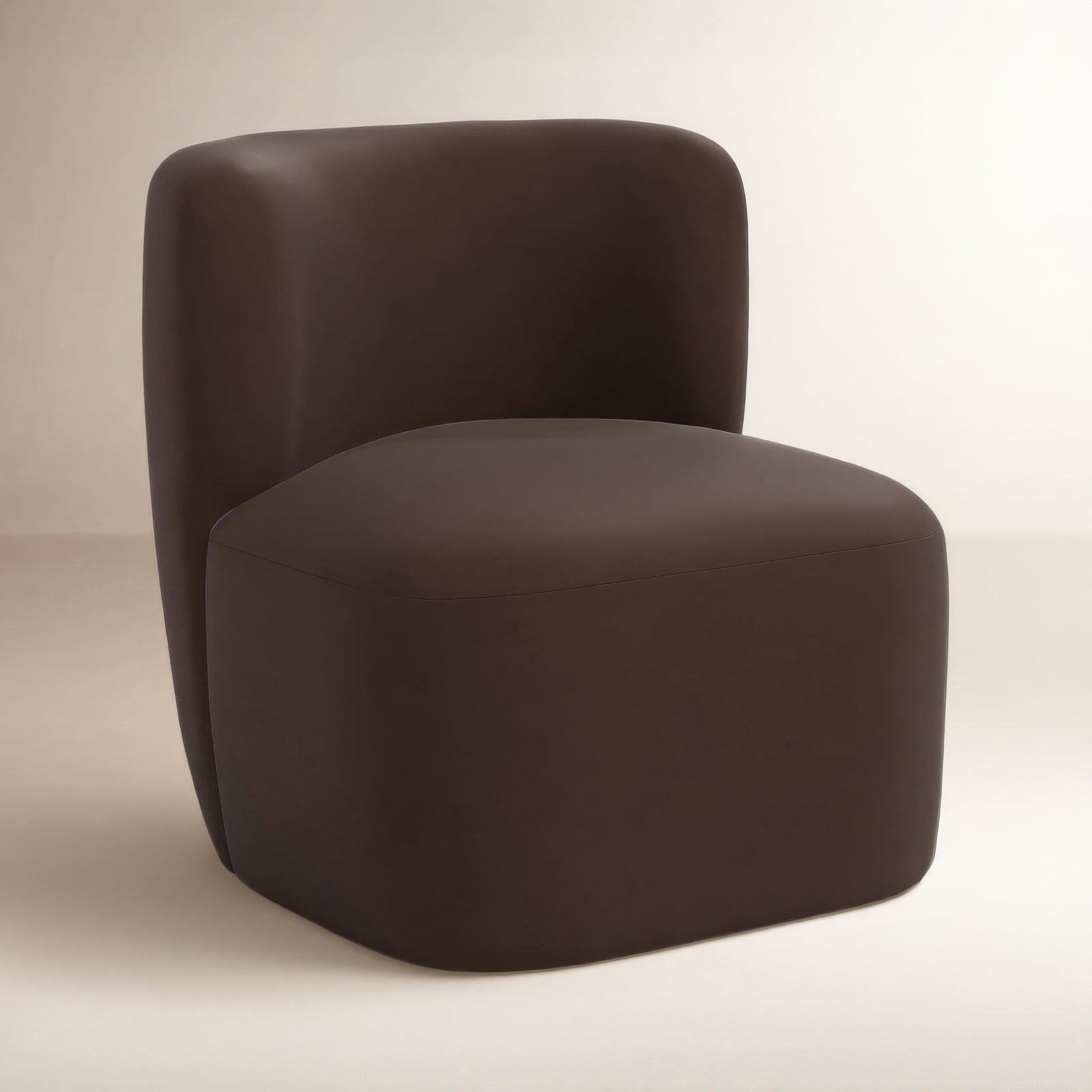 Mariza 28" W Swivel Lounge Chair, Classic Chocolate Velvet