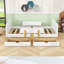 Lit plateforme avec tiroirs de rangement, garde-corps, tablette et crochets-1414244702-1414244701