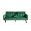 Canapé-lit de 72 po - Dossier convertible pliant en lit double avec porte-gobelet et table rabattable - Canapé en lin compact pour petits espaces - Assemblage facile - vert-131098365
