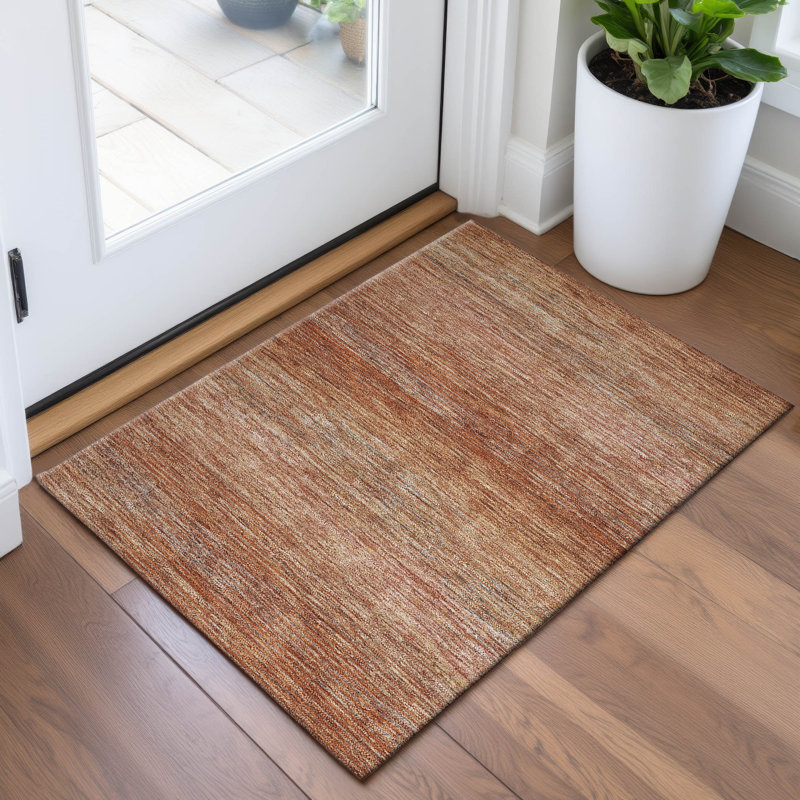 Premium Machine Washable Alijah AMF1264 Stripes Rug, Rectangle 1'8" x 2'6"