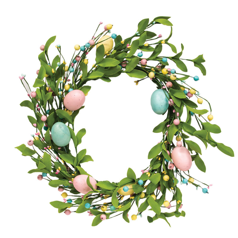 Couronne en polyéthylène 20 po Eggs & Herb Leaves