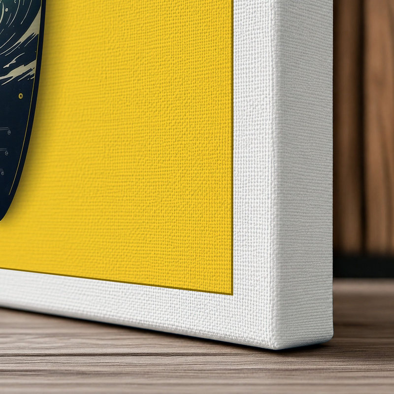 Tropical Surfboard Coastal - Wrapped Canvas, 36x24 - 91.4 x 61.0 cm, White Border