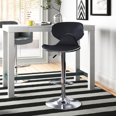 Hoke Swivel Upholstered Counter Stool with Metal Frame