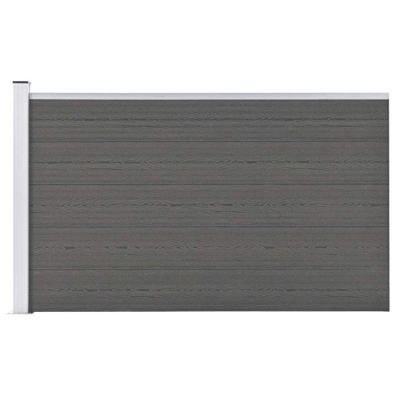 Clôture de jardin VidaXL WPC 68,9 po x 41,3 po, Gris