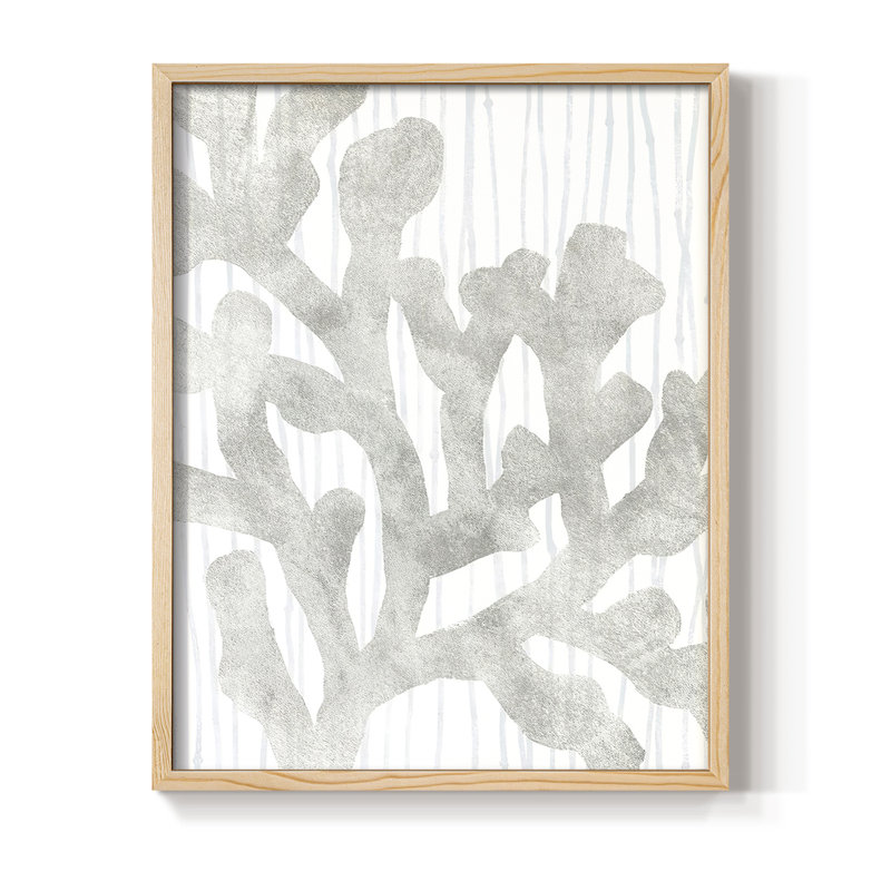 «Quiet Coral IV», reproduction encadrée - bois massif, H 15 po x l 12 po