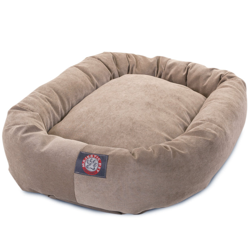 Lit ovale pour animal de compagnie, Très grand (l 35 po x P 52 po x H 11 po), Perle