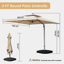Parasol de patio inclinable en aluminium 9 pi avec mât central-892173378