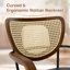 Tabouret de bar pivotant avec dossier rembourré et large rembourré de style Mid-Century avec assise rembourrée et base ultra-stable de 17,7 po (ensemble de 3)-131121280-131121283