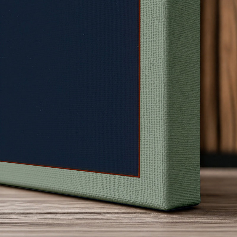 Modernism Geometric - Wrapped Canvas, 30x20 - 76.2 x 50.8 cm, Sage Border