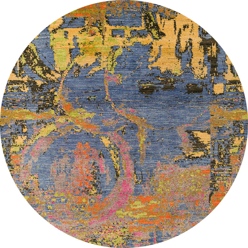 Tapis abstrait moderne 5335, Rond 8 pi