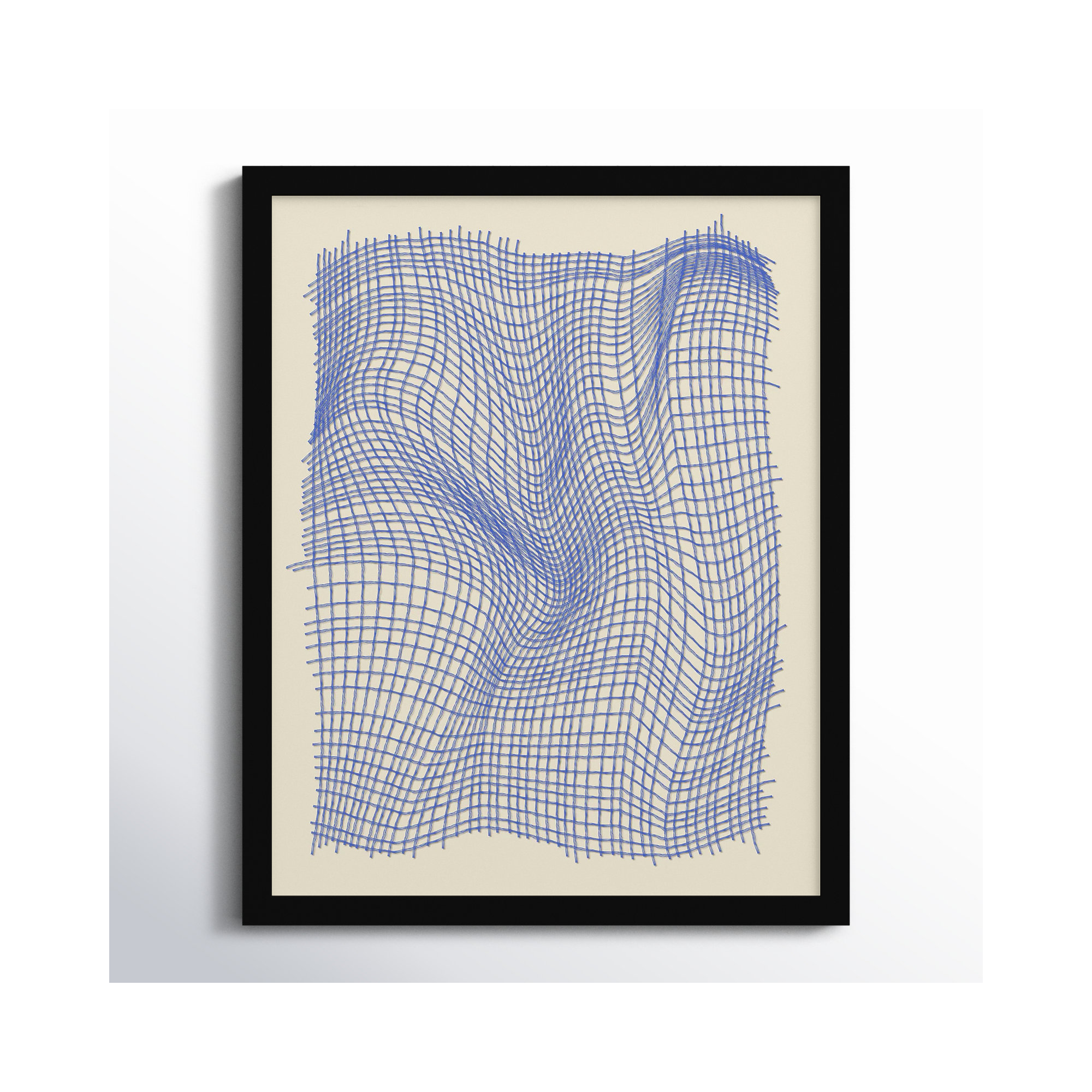 Netting 4 by Jacques Pilon, 30" H x 24" W x 1.25" D, Black Single Structure Framed Paper