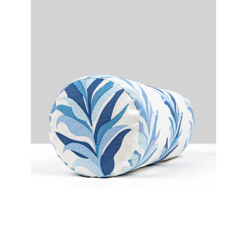Linen Bolster Pillow Cover & Insert, Blue Marine