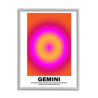 «Bb-507», impression amusante «Gémeaux astrologie sur bois» par Lulusimon