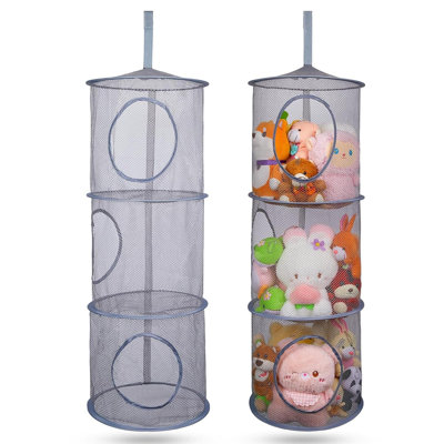 Basumee Stuffed Animals Net Or Hammock 2 Pcs Stuffed Animals Storage Toy Net Hammock For Stuffed Animals Organizer Mesh Hammock Kids Girls Room Decor