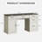 Hava 58" W Farmhouse Office Writing Desk With Drawer,Executive Desk,File Cabinet-114394590