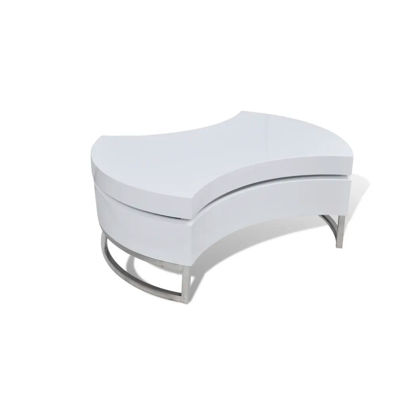 Fordham Sled Coffee Table with Storage, White