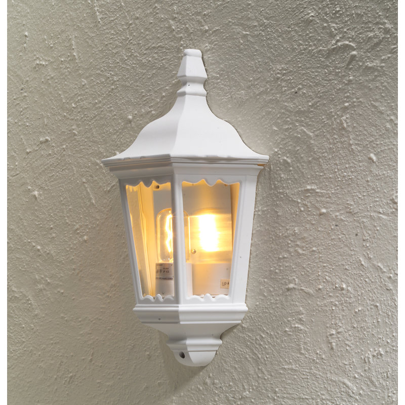 Firenze 49.5cm H Outdoor Wall Lantern, Without motion sensor, White