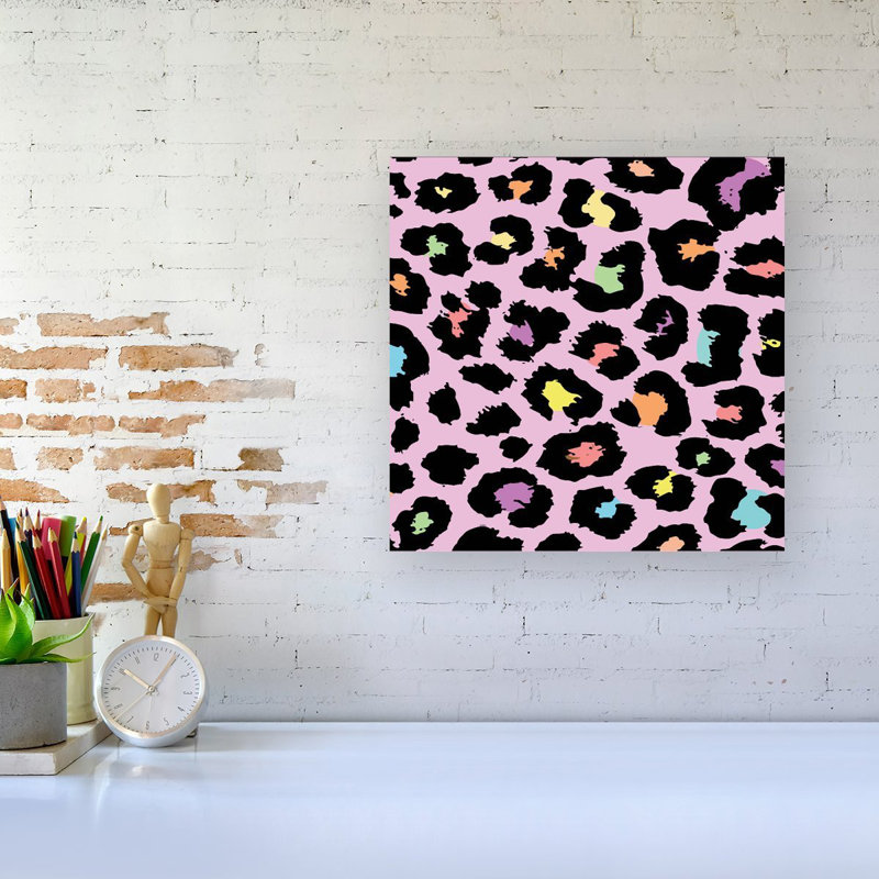 Leopard - Wrapped Canvas Print, 16cm H x 16cm W x 3.8cm D