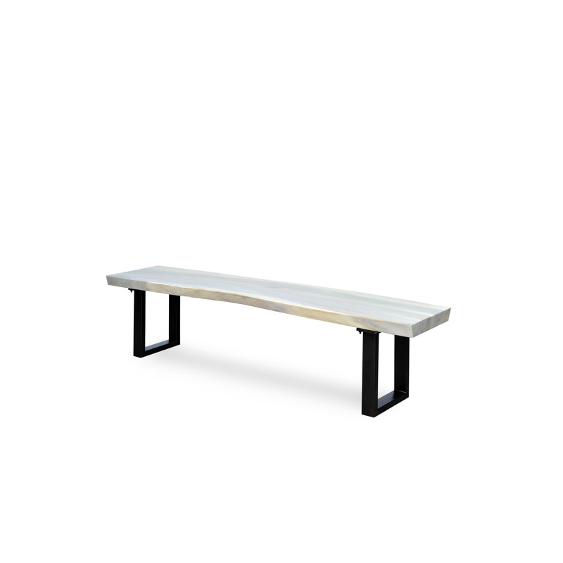 Banc en bois massif Elonna, H 18 po x l 72 po x P 15 po