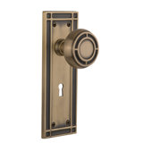Mission Plate with Decorative Keyhole and Mission Door Knob