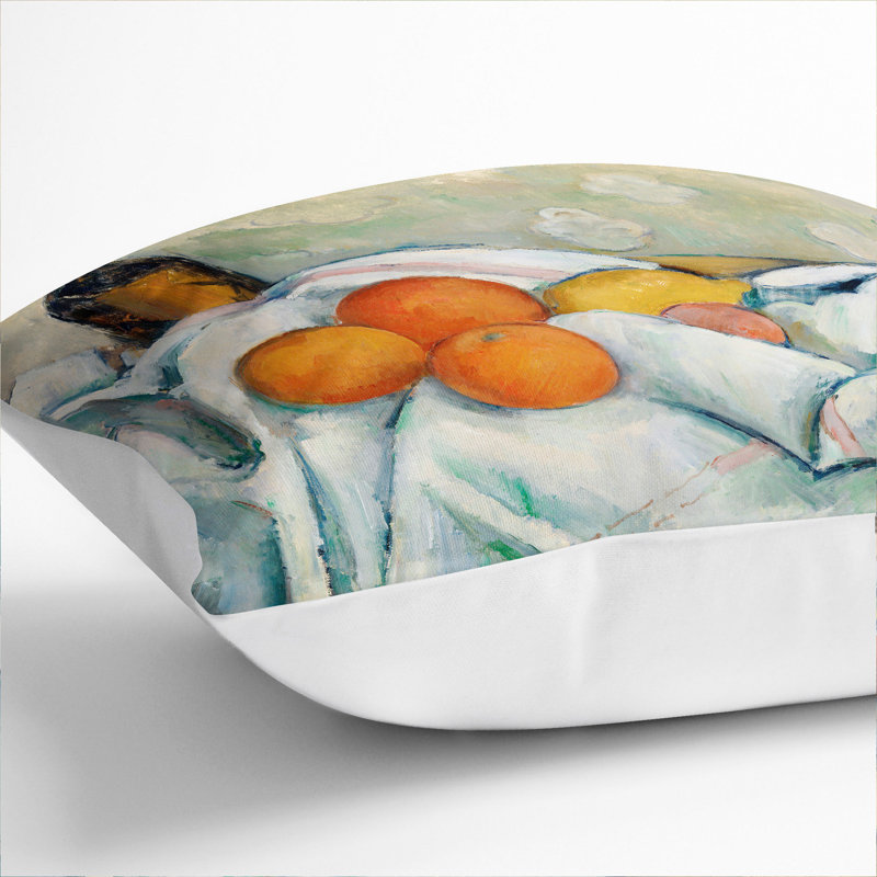 Still Life With Fruit Vol.2 Square Throw Cushion, White, 40cm H x 40cm W x 15cm D