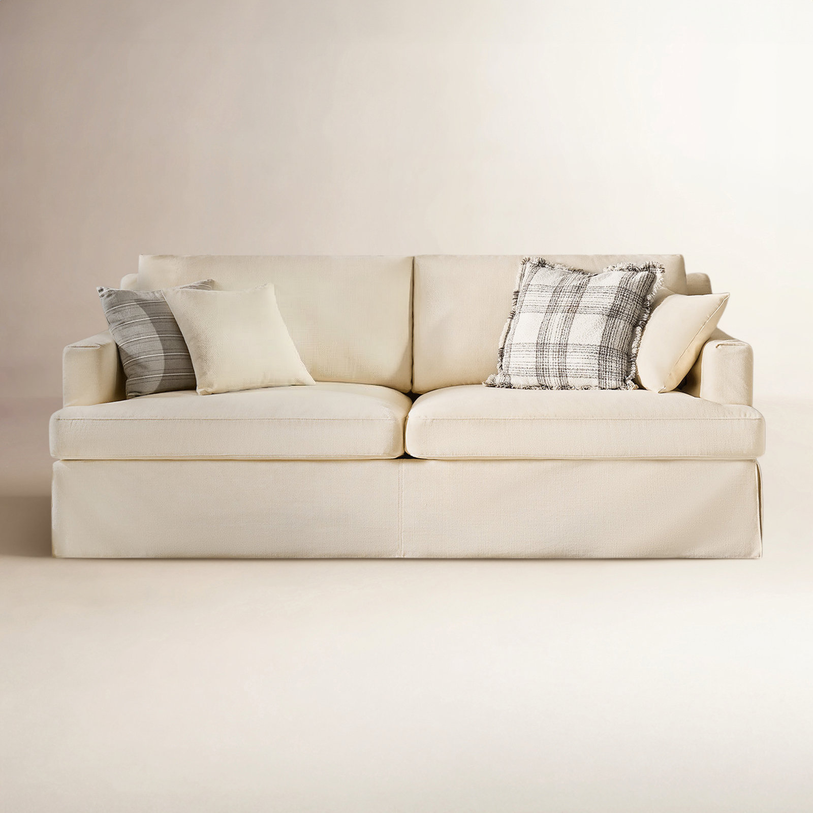 Lucie 84" Linen Sofa, Linen