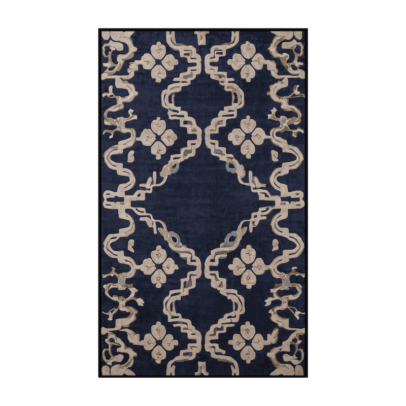 Machine Washable Gray Area Rug