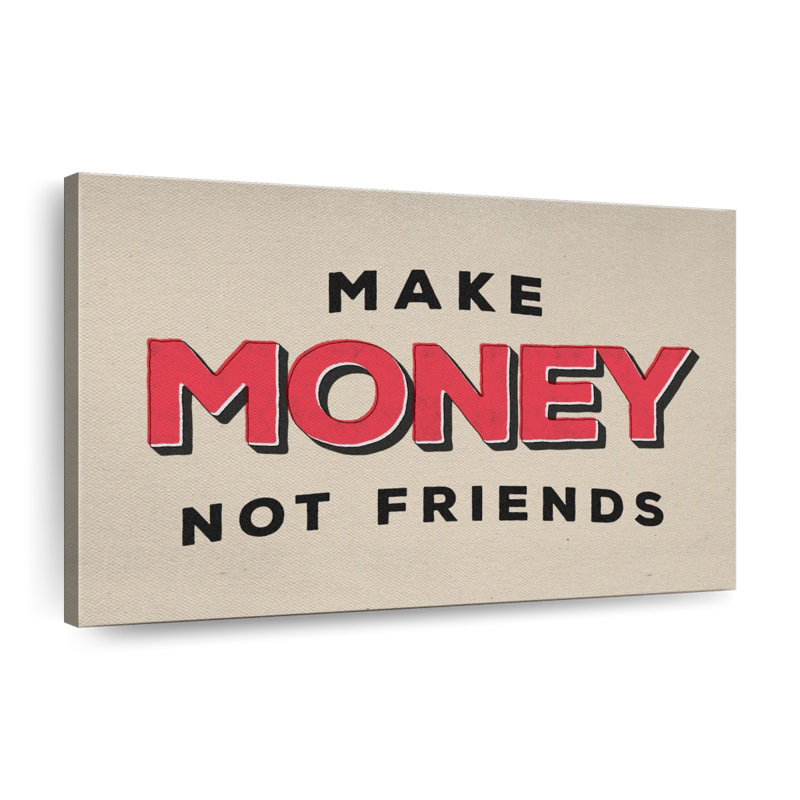 Impression sur toile «Make argent», H 8 po x l 12 po x P 1 po